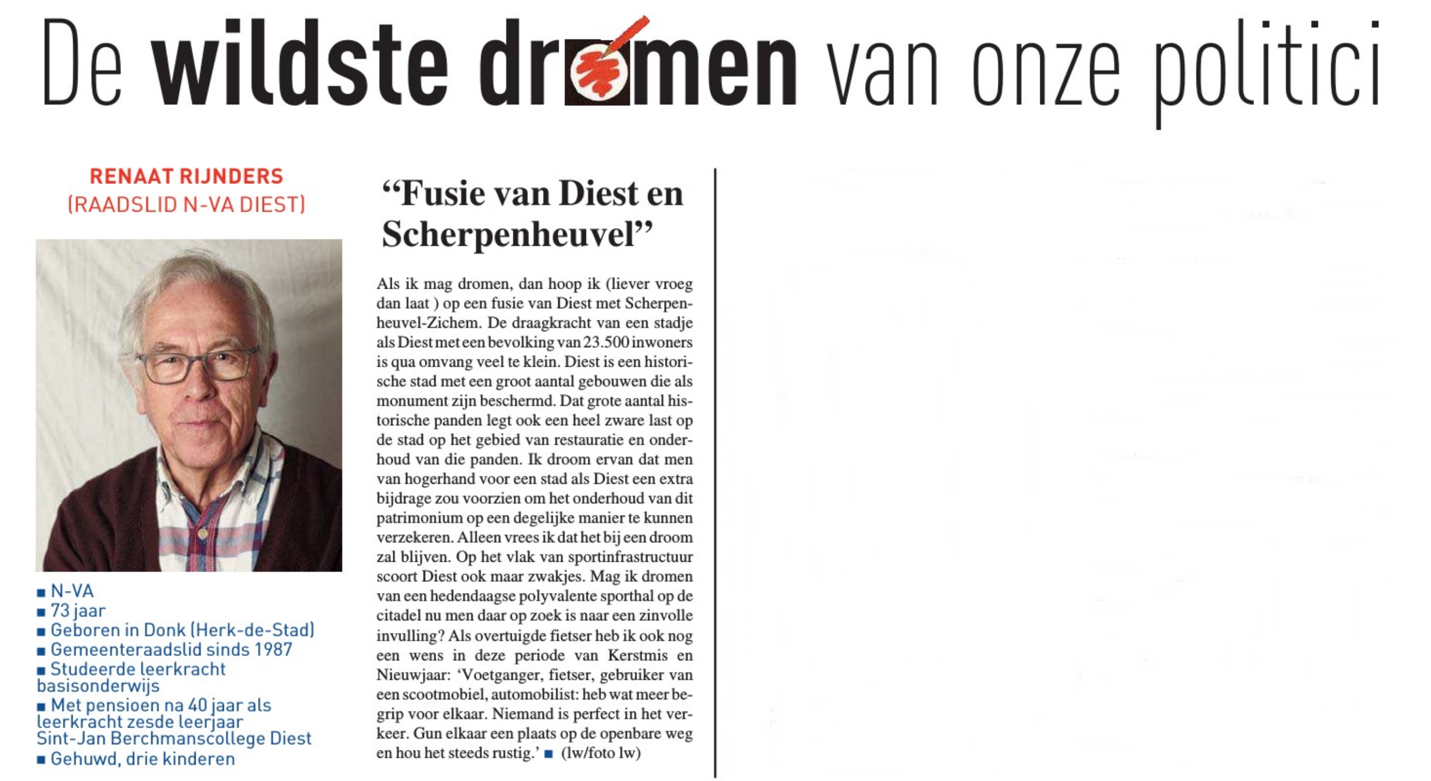 bron: Streekkrant (Diest Westhoek), 3 januari 2018. p. 8.