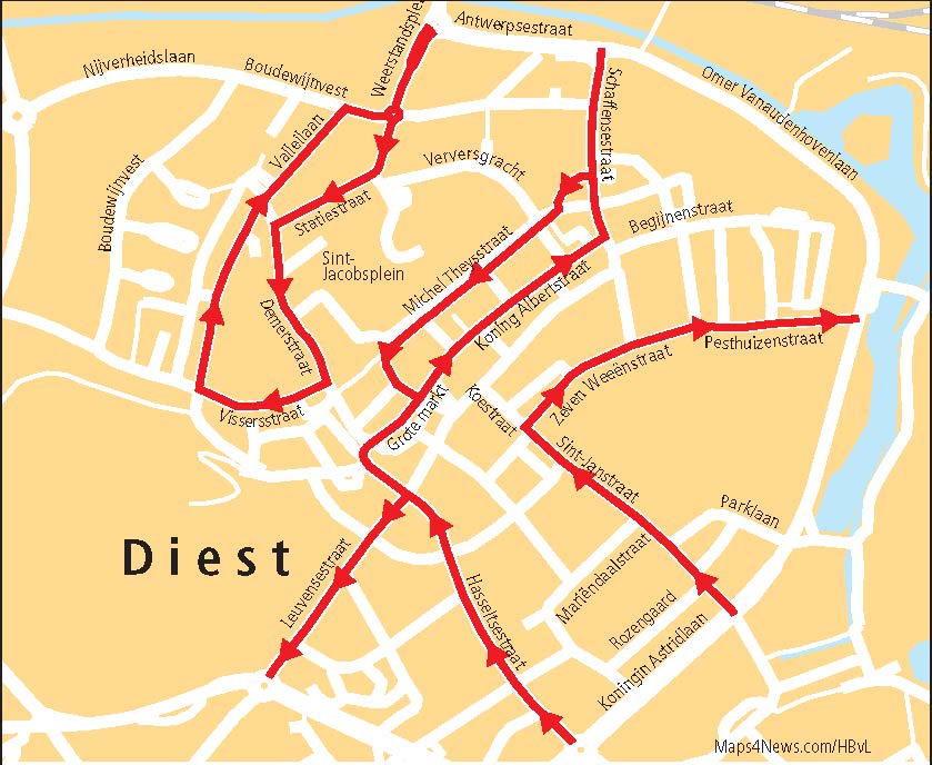 verkeerslussen mobiliteitsplan Diest